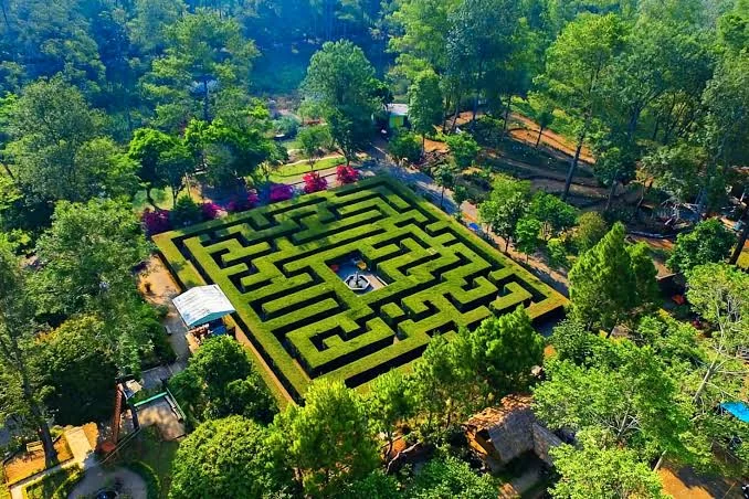Lapangan outbound luas di Coban Rondo, lokasi gathering ideal di Malang untuk acara team building skala besar.