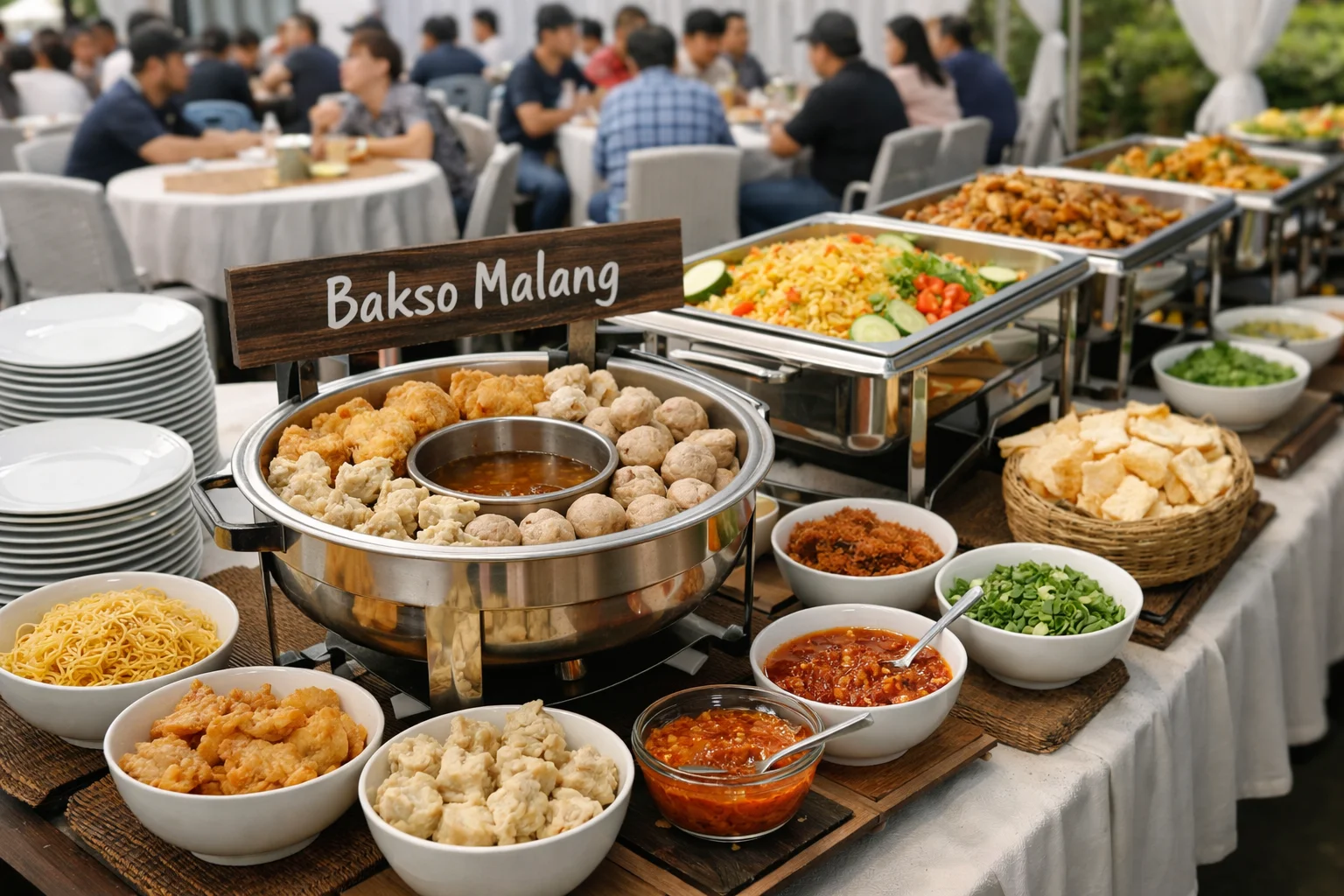 Food stall bakso malang untuk catering acara kantor